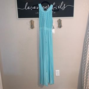 Turquoise blue dress